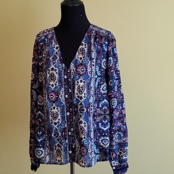 Lucky Brand button down tunic - Picture 1 of 3